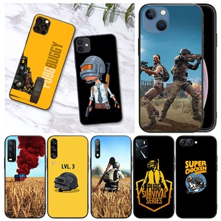 เคสโทรศัพท์มือถือแบบนิ่ม ลายเกม PUBG สีดํา สําหรับ Samsung S8 S9 S10 S8 Plus S9 Plus S10 Plus