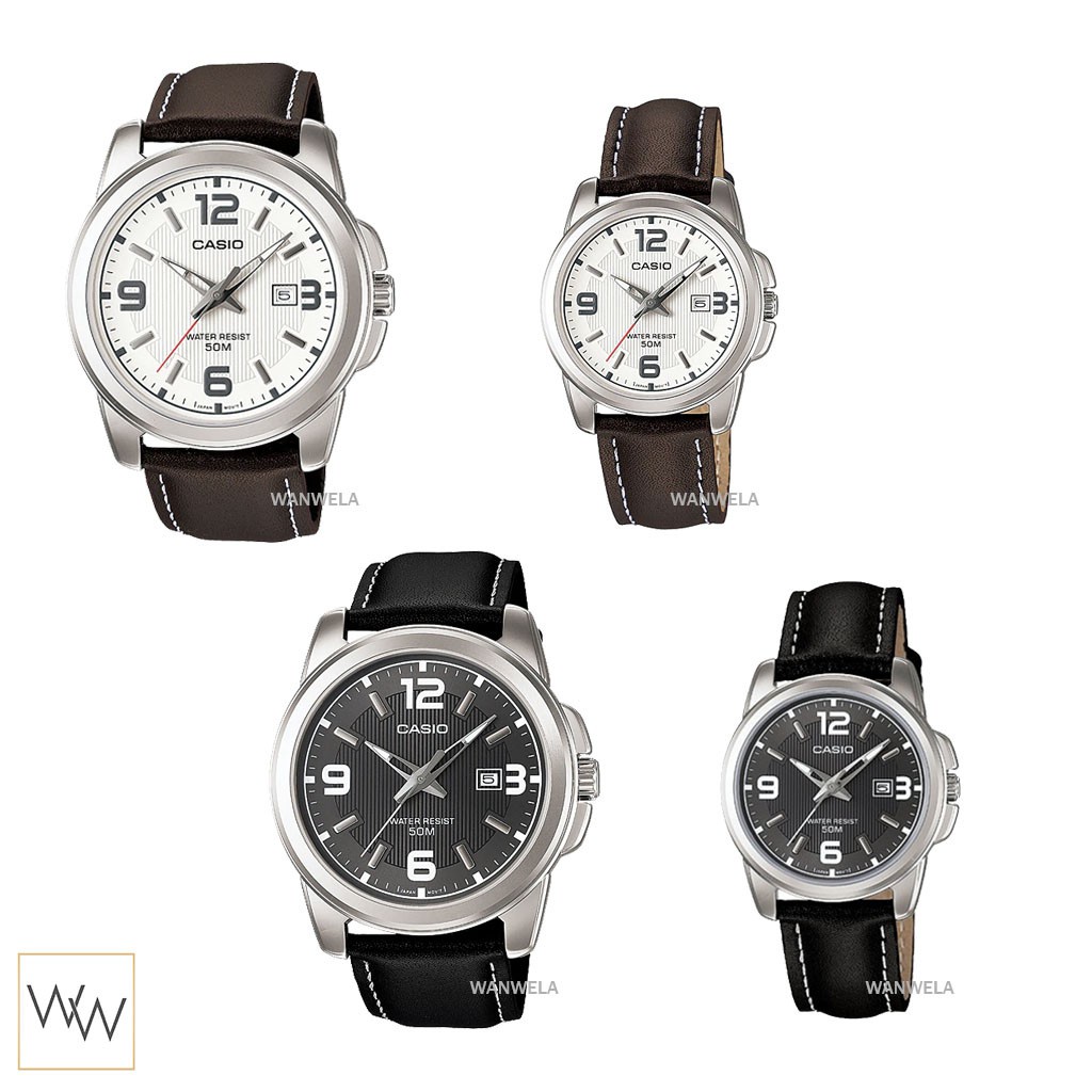 นาฬิกาคู่ นาฬิกา dw [ใส่โค้ดลดเพิ่ม] ของแท้ นาฬิกาข้อมือ Casio รุ่น MTP-1314 &amp; LTP-1314 สายหนัง