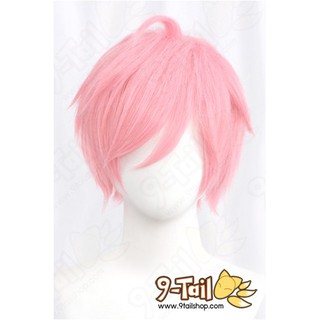 วิกคอสเพลย์ วิกผม Cosplay วิกผมสีชมพูอ่อน วิกผมสั้นซอย 30 cm