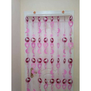 🎀#มู่ลี่คิตตี้ 🎈มู่ลี่ติดประตูขนาด80×150Cm.ประตูมาตราฐาน