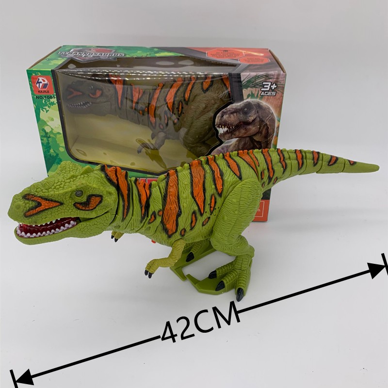 ของเล่นไดโนเสาร์3D เดินได้ มีเสียง ลิ้นมีไฟ ตามีไฟ ของเล่น dinosaur ใส่ถ่าน2AA ของเล่นเสริมทักษะ 1061