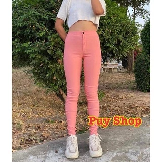 พร้อมส่ง สกินนี่ป้ายทองP&T กางเกงขายาว ทรงสวย ผ้ายืดรัดรูป ราคาถูก