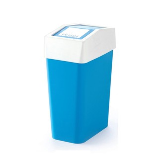 ถังขยะฝาสวิงเหลี่ยม 18 ลิตรDKWHH-228LP/6ฟ้าทึบ DKW Swing Top Waste Bin - Square 18 liter DKWHH-228LP / 6 DKW Blue