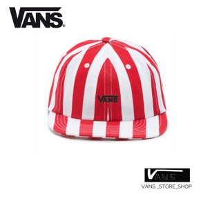 หมวกVANS STRIPE UNSTRUCTURED HAT RACING RED STRIPE สินค้ามีประกันแท้