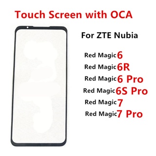 อะไหล่หน้าจอสัมผัส LCD สีแดง สําหรับ ZTE Nubia Red Magic 6 6R 6S Pro 7 Pro