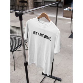 คอตต้อนคอกลมเสื้อยืด เสื้อคู่ Unisex รุ่น New Abnormal แบรนด์ White Magic 100%cotton comb ผ้านุ่มสบาย ลายสวยS-5XL