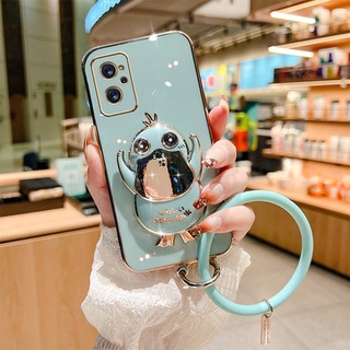 เคสโทรศัพท์มือถือ ลายเป็ดน่ารัก พร้อมขาตั้ง สําหรับ realme C55 C33 C30s 9 9i 7i C17 C15 C12