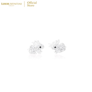 Louis Montini (Jewelry) Sterling Silver 925 Earrings ต่างหูเงินแท้ 92.5% ต่างหูผู้หญิง รูปกระต่าย LJER41