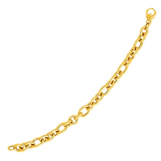 สร้อยข้อมือทองคำแท้ 14k แบบโซ่รูปไข่14k Yellow Gold Oval Link Bracelet (พรีออเดอร์ pre-order ทัก chat ก่อนสั่ง)