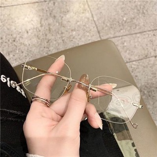 Ins3 Jennie Jennie The Same Rimless แว่นตากันแดด ไร้ขอบ ย้อนยุค ผู้หญิง Ins ลม กรอบป้องกันแสงสีฟ้า สายตาสั้น แว่นตาไร้ขอบ ป้องกันรังสี แว่นตาธรรมดา เหมือนกับเวอร์ชั่นเกาหลี