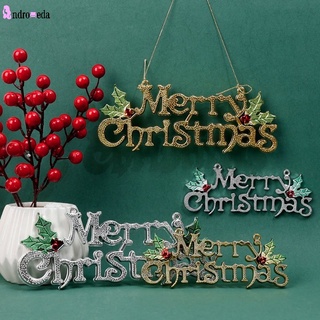 ป้ายพลาสติก รูปตัวอักษร Merry Christmas 3D 14 20 ซม. สําหรับแขวนตกแต่งบ้าน ต้นคริสต์มาส DIY