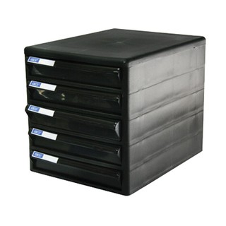ตู้เอกสาร โครงสีดำ ลิ้นชักสีดำ/Black frame file cabinet, black drawers