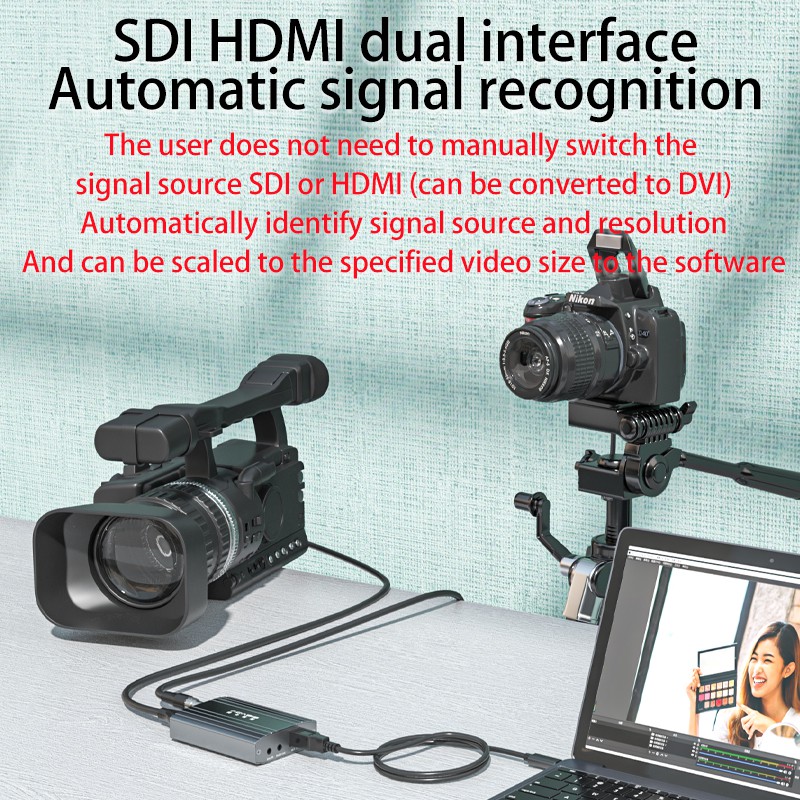 Acasis อะแดปเตอร์การ์ดจับภาพวิดีโอ USB3.0 SDI HDMI 1080P 60FPS HDMI เป็น USB 3.0 สําหรับ PS4 Xbox Nintendo Switch DSLR HDVC3