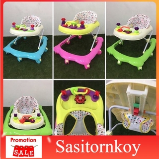 sasitornkoy รถหัดเดินราคาถูก รถหัดเดินเด็กอ่อน รถหัดเดินเต่าทอง มีดนตรี  รถหัดเดินวงกลม รถหัดเดินปรับได้ พร้อมส่ง