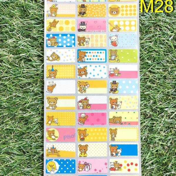 🎀สติ๊กเกอร์ชื่อกันน้ำ🎀 ลาย #M28