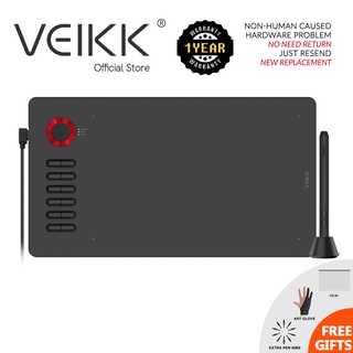ส่งเร็วจากไทย (VEIKK's Official store) VEIKK เมาส์ปากกาดิจิตอล  รุ่น A15PRO สำหรับ แท็บเล็ต วาดภาพ พิมพ์แบบเต็มจอ ขนาด 10x6 นิ้ว ความไวแรงดัน 8192 #1