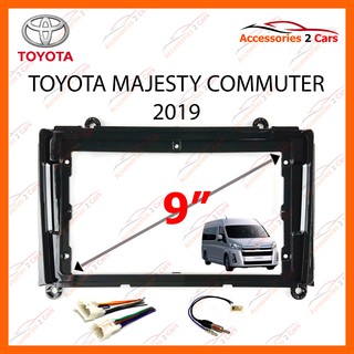 หน้ากากวิทยุรถยนต์ TOYOTA MAJESTY/COMMUTER รถปี 2019+++ จอ 10 นิ้ว รหัส TO-293T