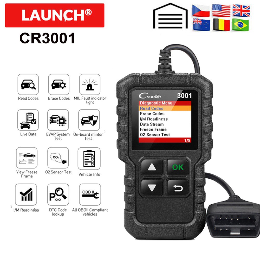 เปิดตัว X431 CR3001 OBD2 เครื่องสแกนเนอร์ Full Support OBD II / EOBD เปิดตัว Creader 3001 การวินิจฉั