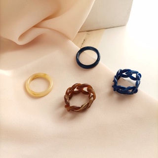 Resin set ring - แหวนเรซิน แหวนมินิมอล (set2ชิ้น)