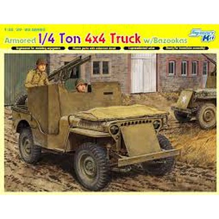 Dragon Model 1/35 DRA6748 ARMORED 1/4 TON 4x4 TRUCK W/BAZOOKAS