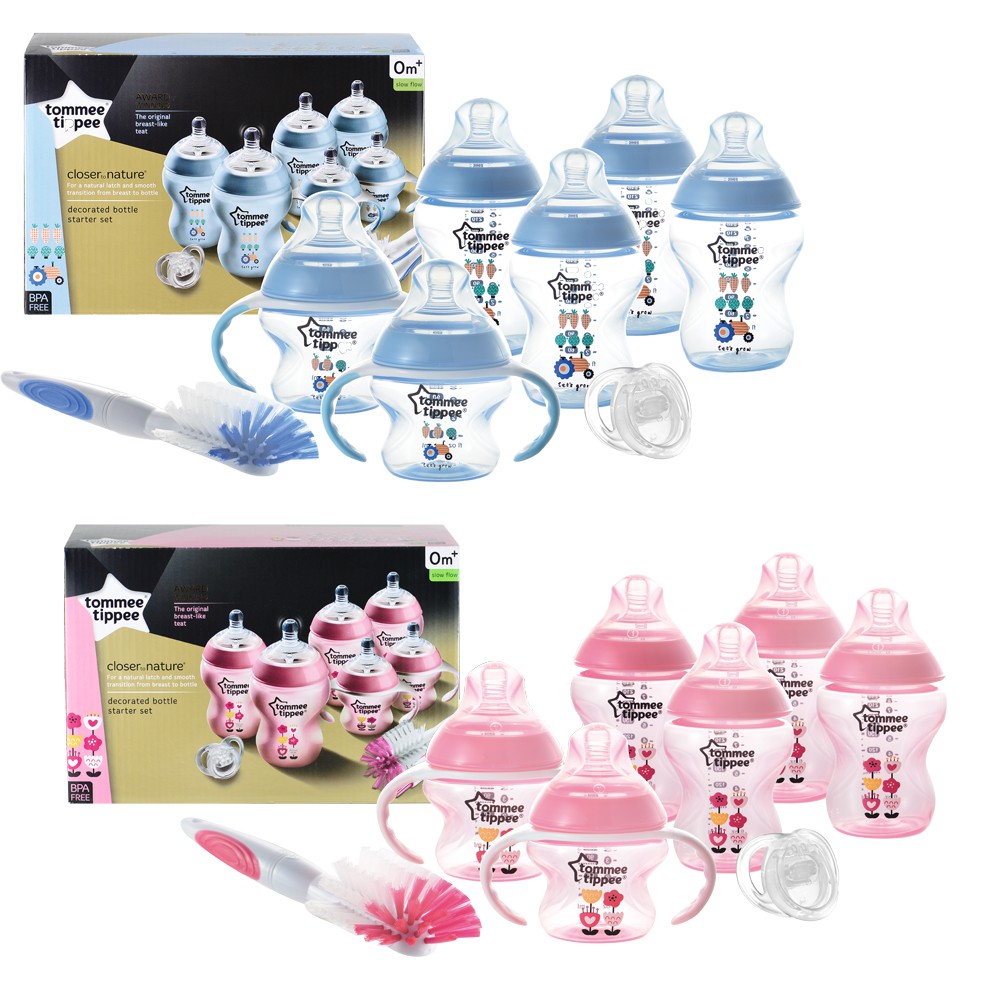 Tommee Tippee New Born Starter Set ขวดนม ทอมมี่ ทิปปี้ ชุดของขวัญเด็กแรกเกิด BPA-free (423741 ,423742)