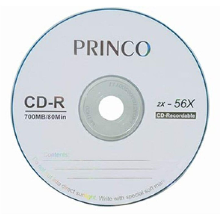 PRINCO #ของเเท้ CD-R (10/50/PACK) 700MB.80MIN No Box แผ่นซีดี