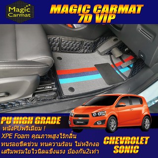 Chevrolet Sonic 2012-2015 Hatchback Set B (เฉพาะห้องโดยสาร 2แถว) พรมรถยนต์ Chevrolet Sonic พรม7D VIP High Grade