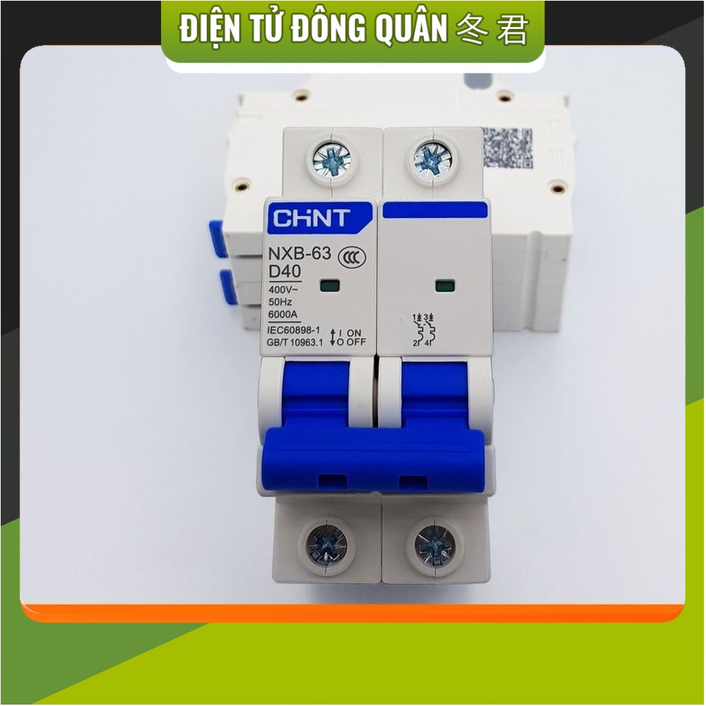 [HCM] อุปกรณ์ MCB 2P 6kA CHINT NXB-63 D20 (20A) และ D40 (40A) [ELECTRONICS]