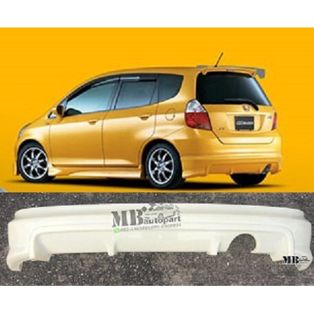 สเกิร์ตหลัง Honda Jazz 2003-2007 ทรง Mugen งานพลาสติก ABS งานดิบไม่ทำสี