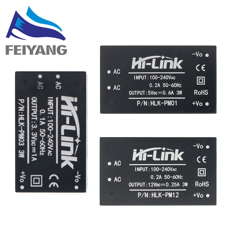 HLK-PM01 HLK-PM03 HLK-PM12 AC-DC 220 V โมดูลเพาเวอร์ซัพพลายขนาดเล็ก