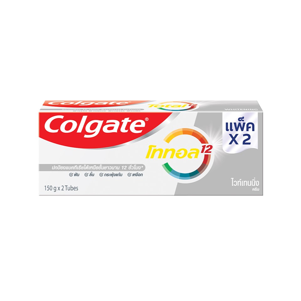Colgate ยาสีฟัน คอลเกต โททอล โปรเฟสชั่นแนล ไวท์เทนนิ่ง 150 กรัม แพ็คคู่