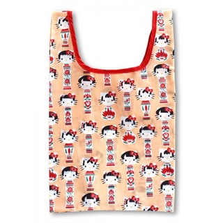 กระเป๋า Eco Bag ลาย Hello Kitty Kokeshi Dolls (Japan Limited) พับได้ พกพาสะดวก