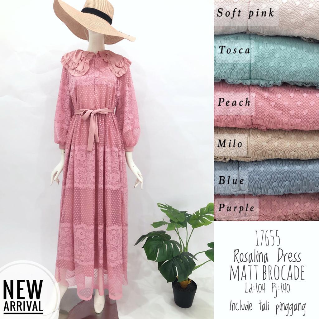 Rosalina Brukat Gamis รวมเข็มขัด