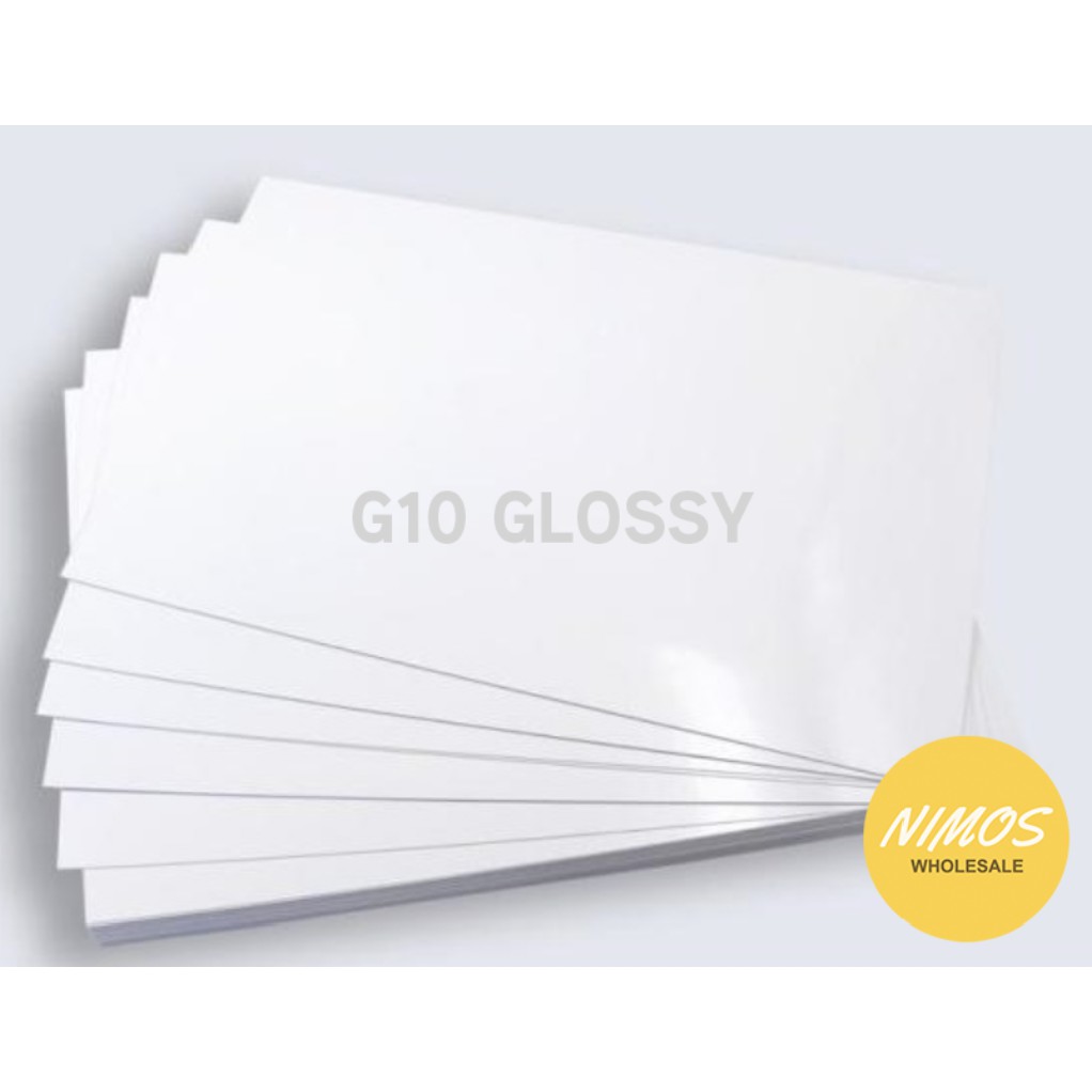 A4 Glossy Sticker Paper Inkjet / Laser Printing 10 แผ่น/แพ็ค