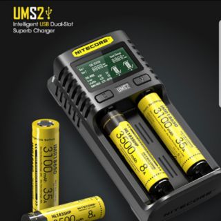 Nitecore UMS2 ของแท้หน้าจอดิจิตอล ไฟออก3A