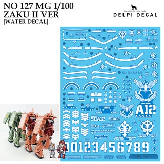 ดีคอลน้ำ [DELPI] 127 MG ZAKU II 2.0 Ver. 1/100 [WATER DECAL]