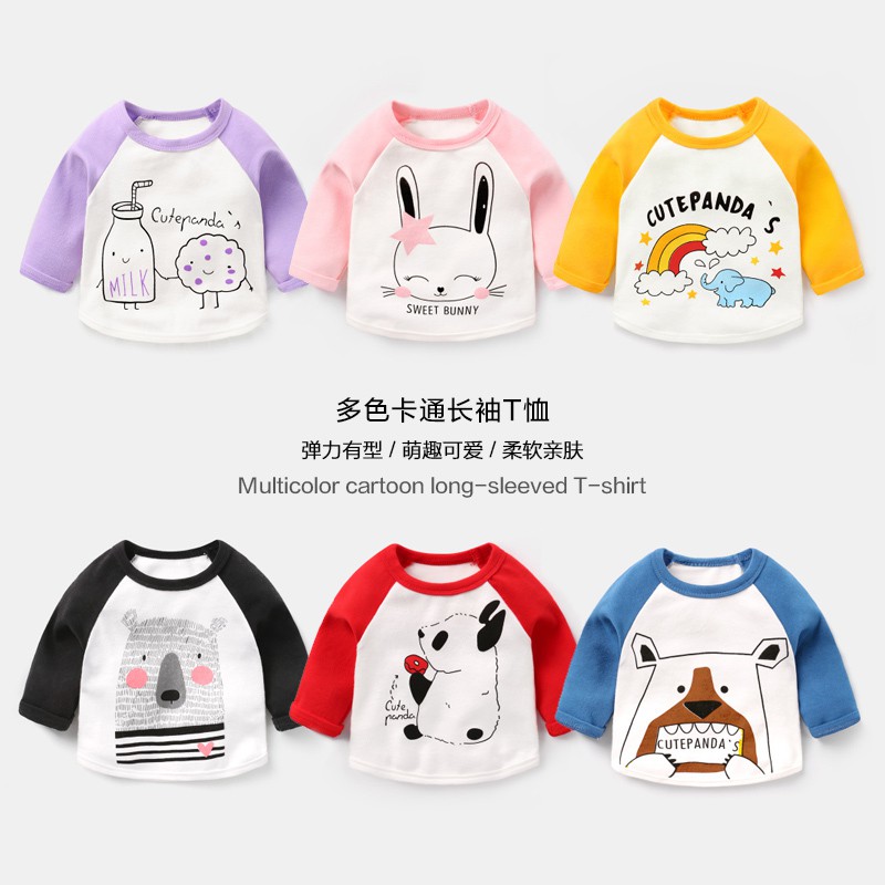 Overseas Delivery Baby Clothes Cartoon Long Sleeved T Shirt Spring Childrens Ba - ba bunny roblox