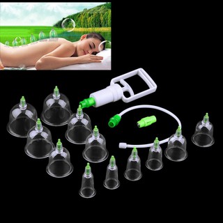 อุปกรณ์สำหรับ Cupping Therapy  ถ้วยบำบัด Treatment 12 ชิ้น