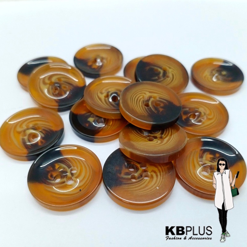 กระดุมลายกระ  17mm (12ชิ้น)   No.122903-256