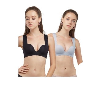 Wacoal Smart Size Go Girls วาโก้ S M L Bra set 2 ชิ้น รุ่น WB3Y27 สีเทา สีดำ (เฉพาะบรา)