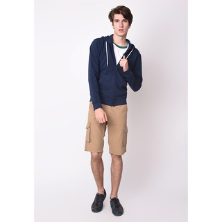 Skelly  เสื้อกันหนาวหมวกซิป Unisex สีกรมท่า Logo Hooded ZIP SWT T2 Navy