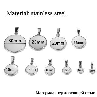 จี้สเตนเลสเปล่า สําหรับทําเครื่องประดับ Diy ขนาด 6-25 มม. 10…