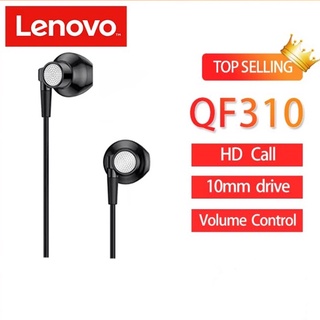 Lenovo หูฟัง QF310 in-ear headphones provide with high-quality sound + Mic หูฟังเบสหนัก earphone