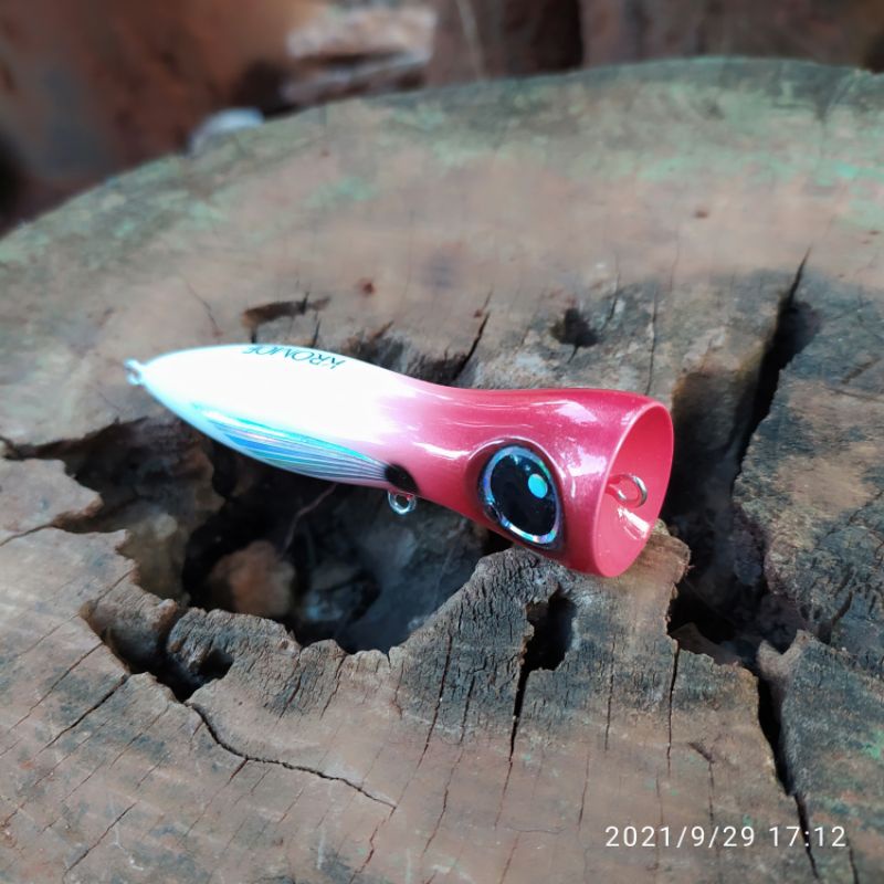 HANDMADE RESIN COATED CHROME WOODEN POPPER BAIT 20GR 10 ซม. เหยื่อล่อ - รูปที่ 2