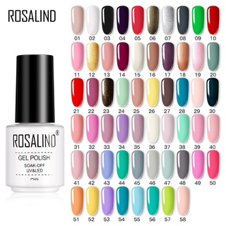 ROSALIND Nail Polish Mini Nail Gel Polish Glass Bottle Colorful Selection