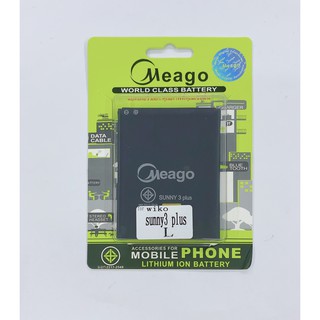 แบตเตอรี่มีโก้ meago รุ่น wiko sunny3plus สินค้าพร้อมส่ง Sunny 3 plus