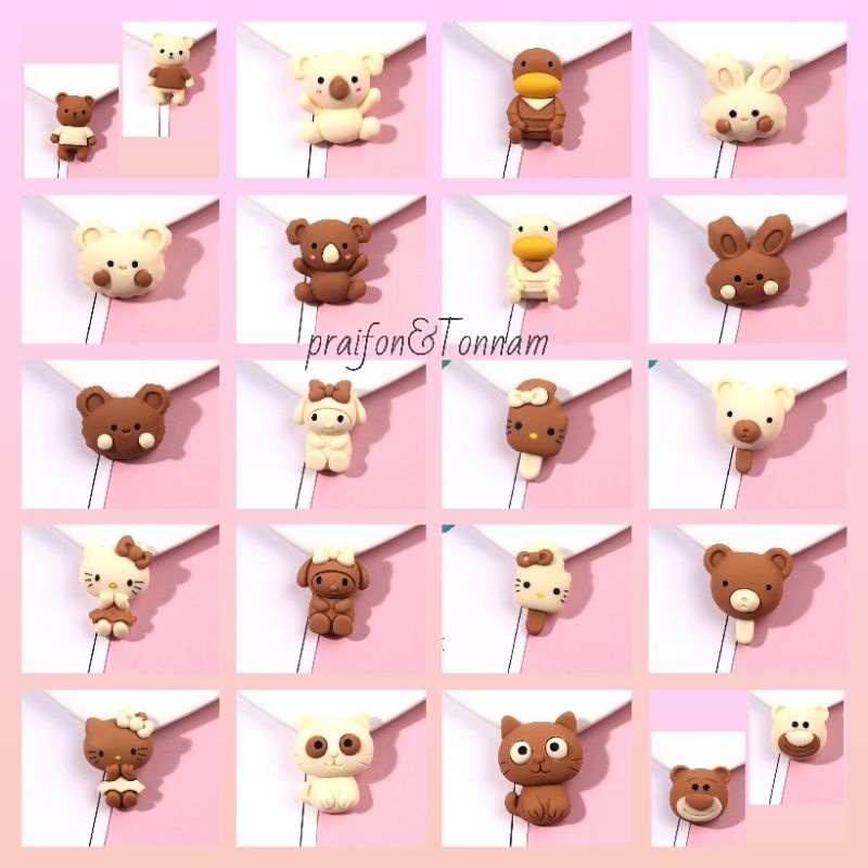 brown&white ตุ๊กตาเรซิ่น2 สี สวยน่ารัก 3 คู่