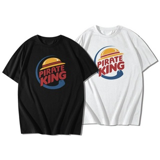 เสื้อยืด "Pirate King" เสื้อยืดคอกลม เสื้อยืดแขนสั้น Cotton 100% _สีดำ สีขาว