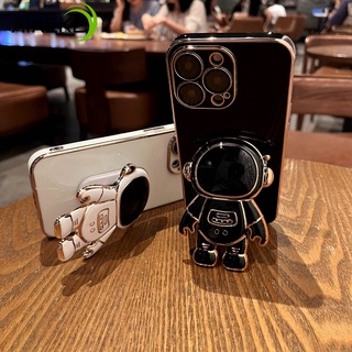 เคสซิลิโคนนิ่ม ลายนักบินอวกาศ พร้อมขาตั้ง พับได้ สําหรับ Huawei Y7A Y6P 2020 Y9 Prime Y7 Y6 Pro 2019 P Smart 2021