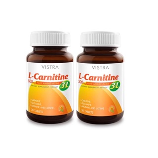 Vistra L-carnitine 3L ขนาด 30 เม็ด จำนวน 2 กป. / หมดอายุ 2022.*** เผาผลาญไขมัน.